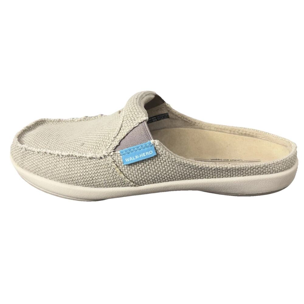 Gecko Man Women's Walk Hero Beige Tan Slip On Casual Mule Slide Shoes Size 9